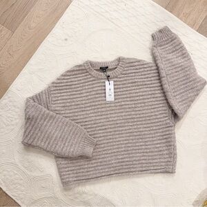 NWT 100099684 Dynamite chandail lorelai cable balloon sweater light chalet s